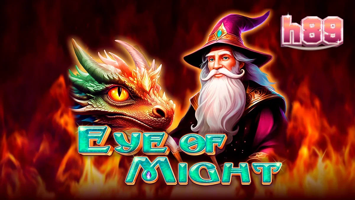Tampilan visual slot Eye of Might dengan tema fantasi yang magis
